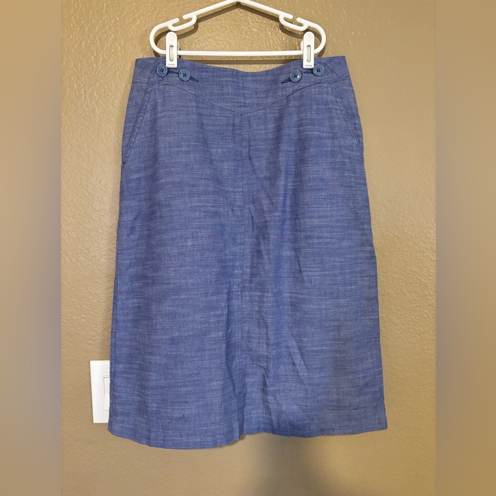 Orvis Chambray Pencil Skirt size 4